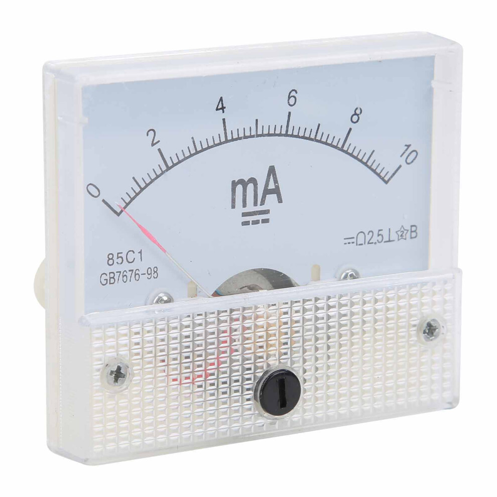 85C1-A Dc 0-10Ma Pointer Ammeter - Compact 63X56x58mm Panel Meter 4971359983473