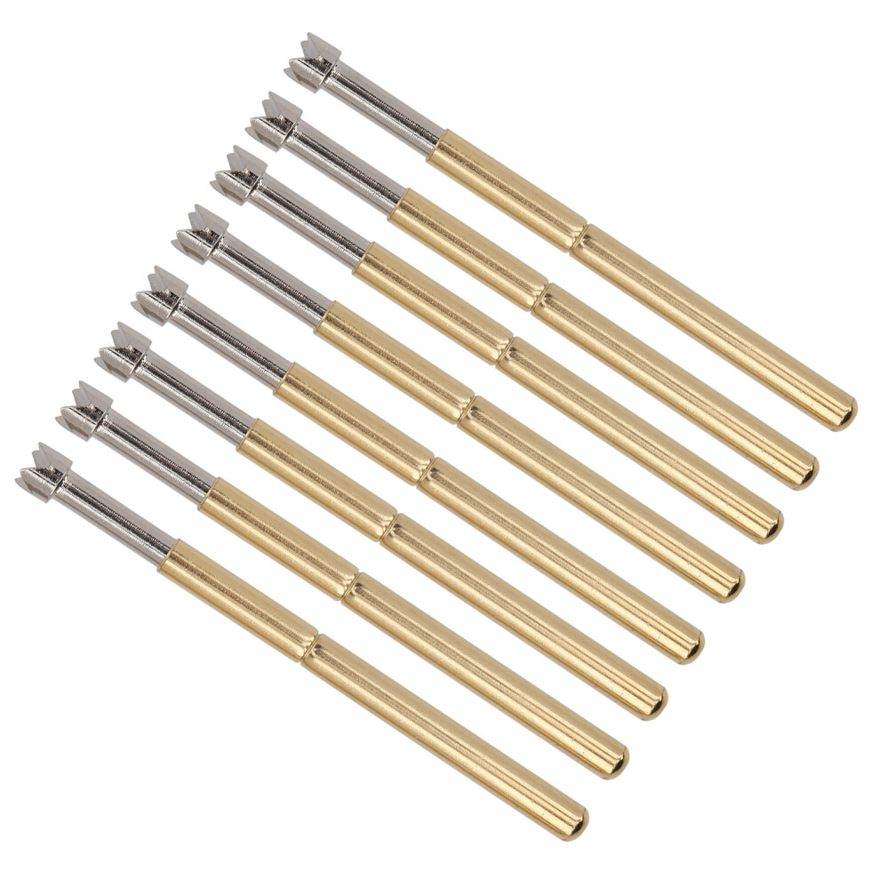 100Pcs Spring Probe Testing Loaded Pins 2Mm Brass Hardware Tool 3071359984935