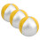 Portable Durable PU Juggling Balls Set Yellow/Silver 3Pcs 16