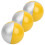 Portable Durable PU Juggling Balls Set Yellow/Silver 3Pcs 12