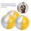 Portable Durable PU Juggling Balls Set Yellow/Silver 3Pcs 10