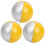 Portable Durable PU Juggling Balls Set Yellow/Silver 3Pcs 11