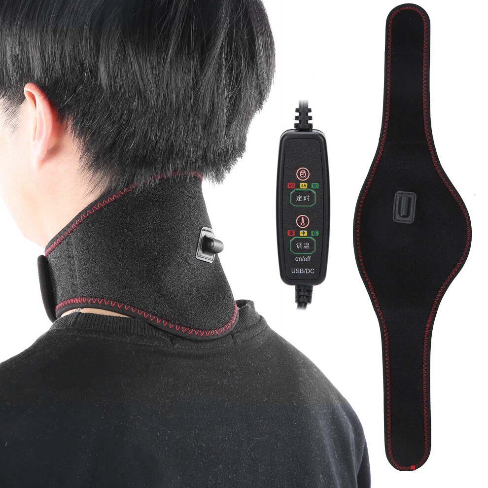 Electric Heating Neck Belt Pain Relief, 53x13cm, 3 Temps