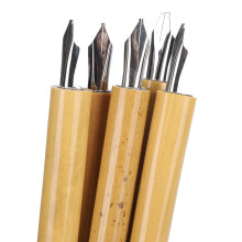 5 Stück Bambusschreibfeder-Set für Kalligraphie, Zeichnen & Malen, 18 cm