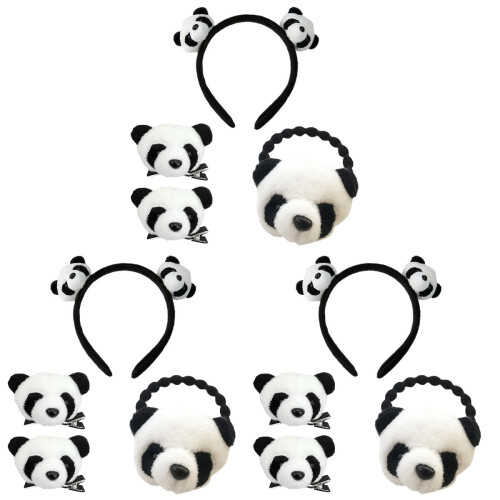 12 Stks Panda Haarband Haarspeld Haaraccessoires 1