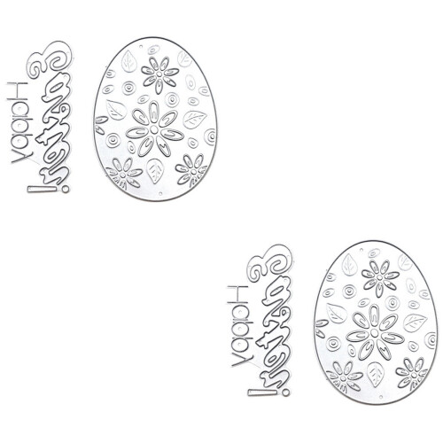 4 Sets Easterthema Malplaten Handgemaakte Stencils Voor Diy 2
