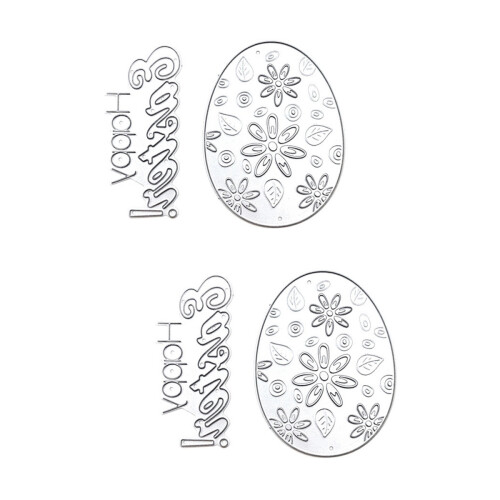 4 Sets Easterthema Malplaten Handgemaakte Stencils Voor Diy 1
