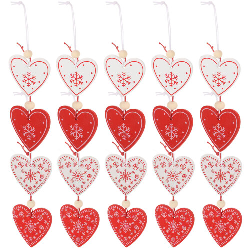40 Valentines Holz Bastelmaterial Hängendes Teil