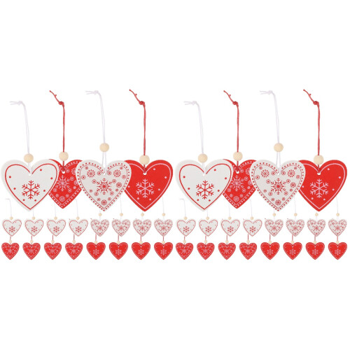 40 Valentines Holz Bastelmaterial Hängendes Teil 1