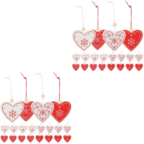 40 Valentines Holz Bastelmaterial Hängendes Teil 2