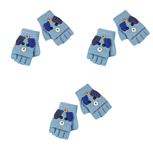 3 Paren Kinder Wintersokken Halfvinger Handschoenen 2