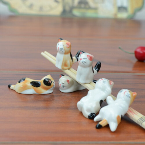Chopsticks Holder Plutus Kat Keramisch Serviesgoed Decoratie 2