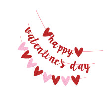 3 Sets Valentinstag Banner Hängende Ornamentdekoration