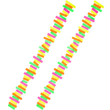 6 Leuchtende Papiergirlanden Neon Party Banner