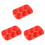 3Stück Silikon -Form 6-Ei Muffin Form Festtags Gebäckform Rot 2