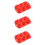 3Stück Silikon -Form 6-Ei Muffin Form Festtags Gebäckform Rot 8