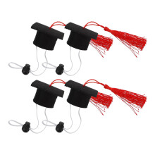 12 Mini Doktorhut Mit Quasten Für Minipuppen, Abschlussmütze