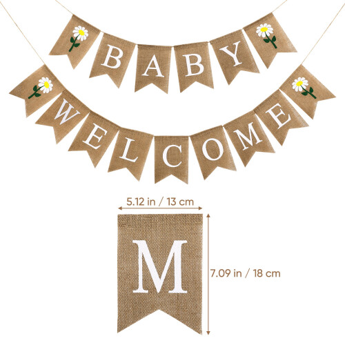 3 Sets Baby Party Leinen Banner 1
