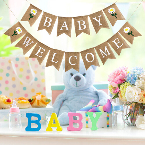 3 Sets Baby Party Leinen Banner 2