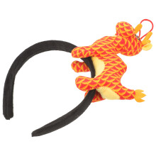 4Stk Drachen Haarreif Gefüllter Kopf Chinesisches Tierkreiszeichen