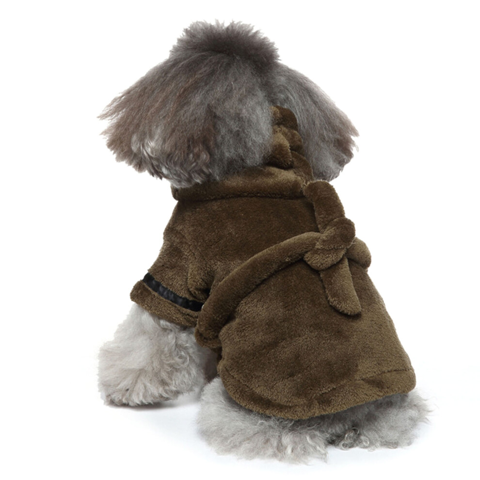 Pet Bathrobe Hotel-style Pet Rompers Home Pajamas-ArmyGreen XL-image-OPC-PMWTGMY-NEW