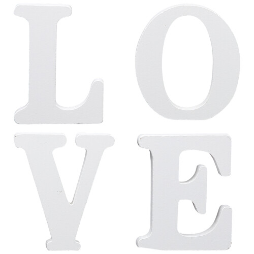 4 Sets Tischschild Buchstabe Liebe Wort Schild Valentinstag