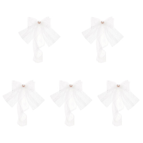 5 Brautschleier Mit Schleife Haarspange Haaraccessoire 1
