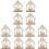 12 Indoor Holz Kerzenständer Für Desktop (Khaki) 2