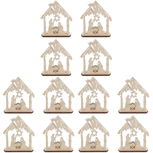 12 Indoor Holz Kerzenständer Für Desktop (Khaki) 1