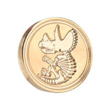 Vintage Seal Wax Stamp Head for Archeologist Carved-D