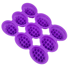 9 Cavities Silicone Soap Moulds Oval Massage Soap Mold Handmade