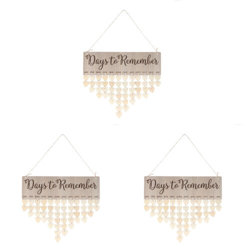 3 Unidades Tablero Recordatorios Days To Remember Madera Diy 1