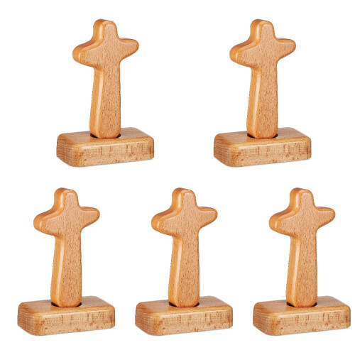 5 Unidades Cruz De Madera Para Hogar Decoración 1