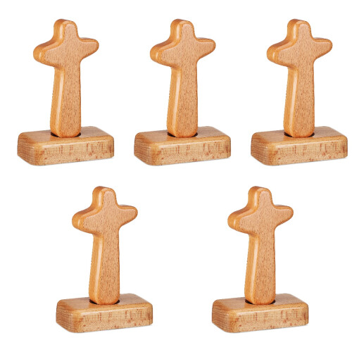 5 Unidades Cruz De Madera Para Hogar Decoración 2