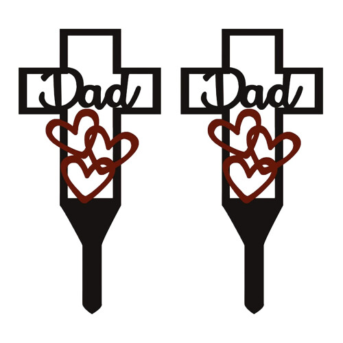 2 Unidades Cruz De Metal Para Y 1