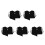 5Ud Cuello Mini Capa Falso Negro Para Mujer Y 8