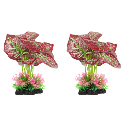 2 Unidades Planta Acuario Artificial Plástico Para Pecera 1