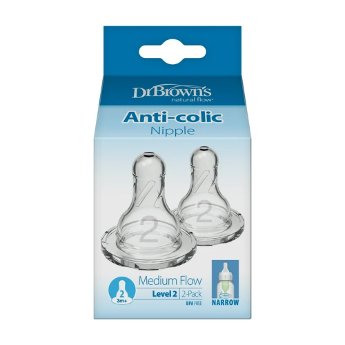 Dr Brown's - Narrow Neck Level 2 Teats (2 pack)