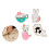 4 Pièces Épinglette Goutte Broche Animé Badge Pour 7