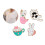 4 Pièces Épinglette Goutte Broche Animé Badge Pour 8