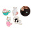 4 Pièces Épinglette Goutte Broche Animé Badge Pour 6