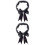 2 Pièces Jarretière Élastique Pour Cuisse Noir 5