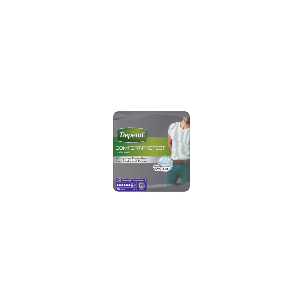3x Depend Comfort Protect Incontinence Pants for Men Small / Medium 10 Pants - Image 8
