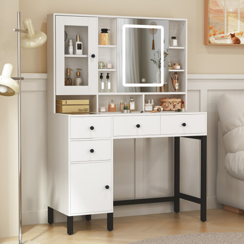 Dressing Table with LED Mirror Vanity Desk Dresser 2