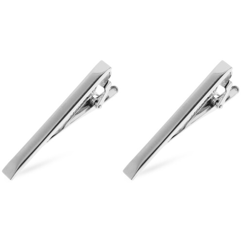2 Pièces Clip De Cravate Style Long Barrette Pour 1