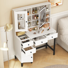 Dressing Table with LED Mirror Vanity Desk Dresser