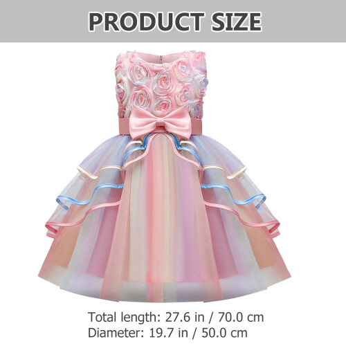 1Jurk Roze Feestjurk Met Strik En 1