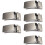 6 Pièces De Ceinture Fermeture Automatique Argentée 6