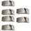 6 Pièces De Ceinture Fermeture Automatique Argentée 7