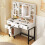 Dressing Table with LED Mirror Vanity Desk Dresser 4